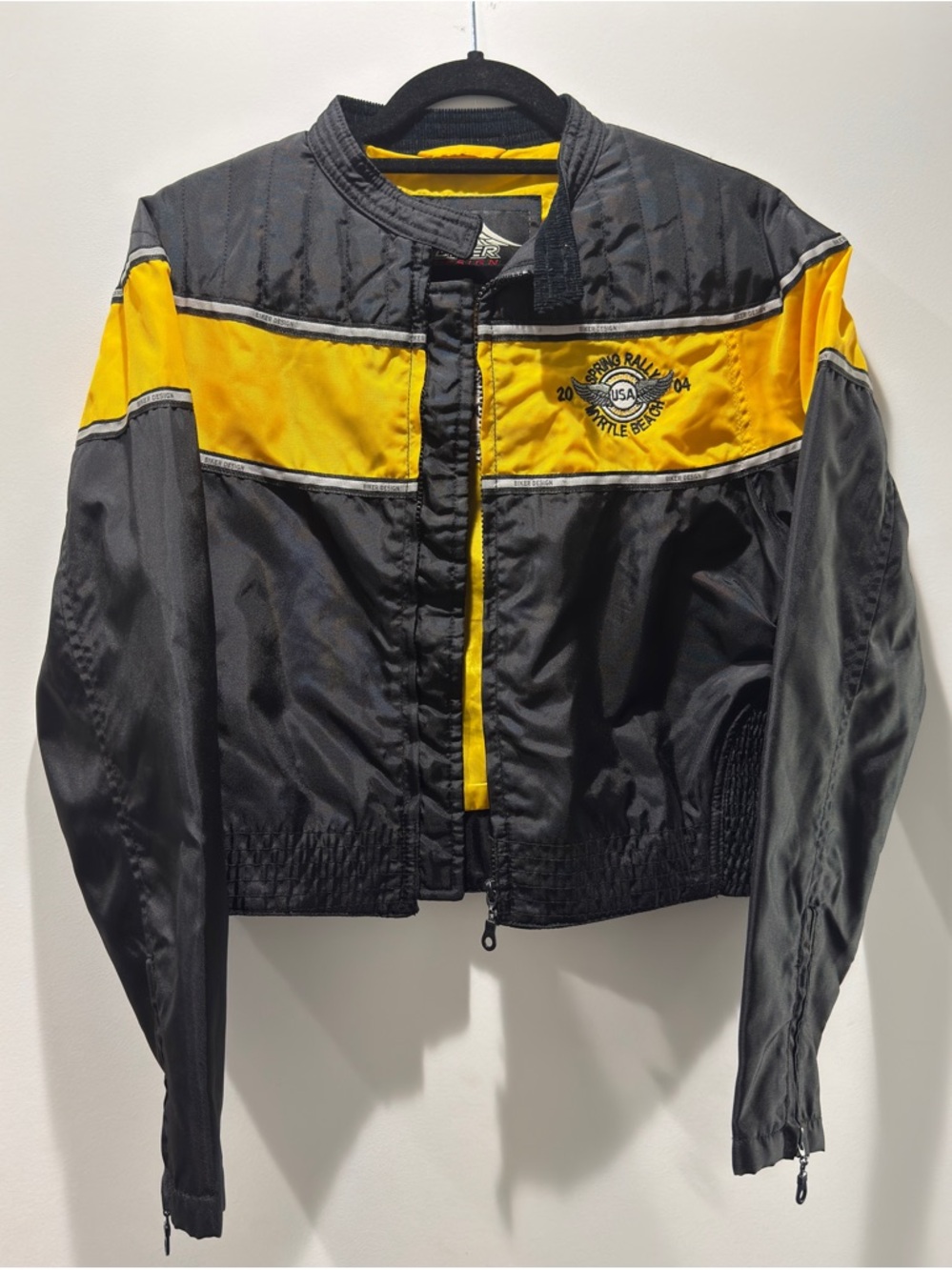 Women's Yellow & Black Utility Racing Jacket